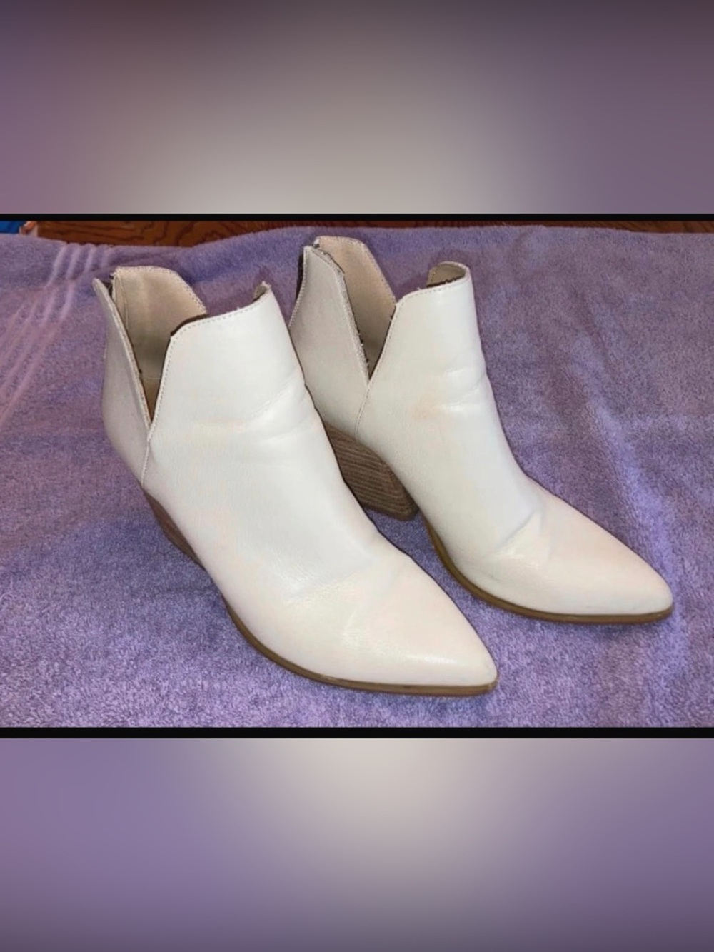 Mi.iM Women’s High Heel Booties Size 7.5 White